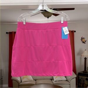 Court Haley Women’s Size Large Pull On Solid Hot Pink Golf Skort NWT
